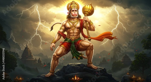 Hanuman in Thunderous Glory