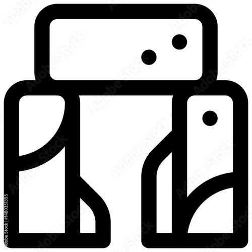 Dolmen. Editable stroke vector icon.