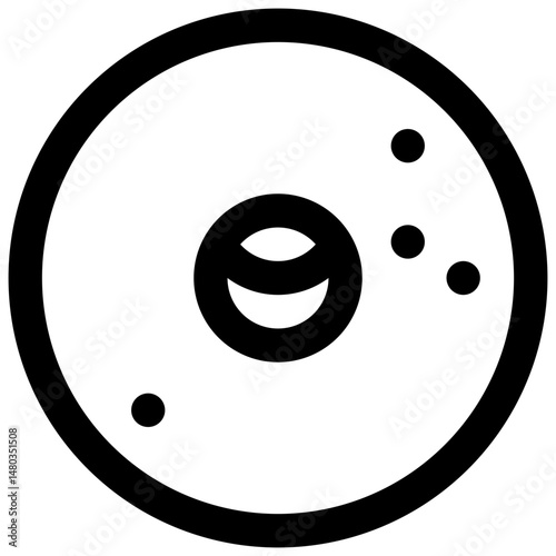 Wheel. Editable stroke vector icon.