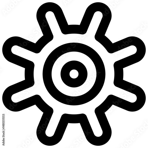Prehistoric symbol. Editable stroke vector icon.