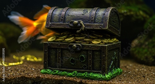 Treasure Chest in Aquarium (Photo)