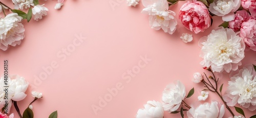 Elegant Pink and White Peonies Floral Arrangement