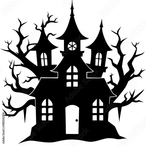 haunted house vector illustration