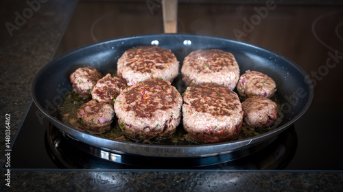 meat balls roasted in a pan