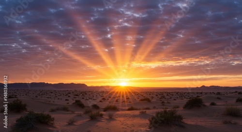 Desert Sunrise Illustration