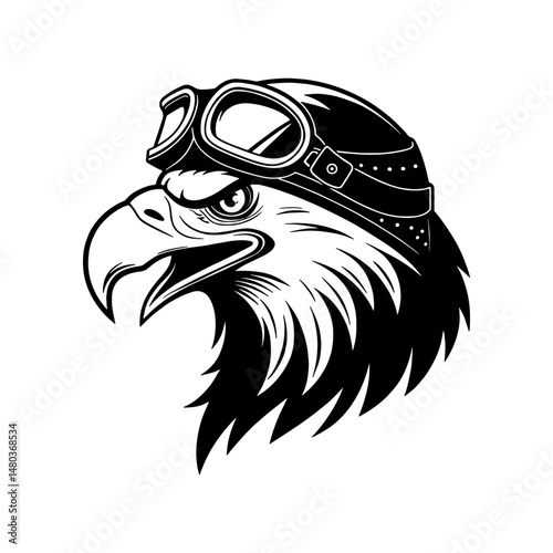 Egale Head Fierce Aggressive Face Raging Artwork Illustration
