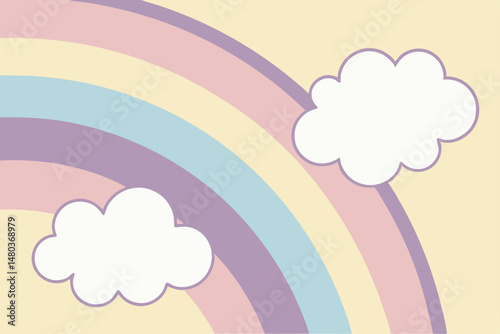 Pastel rainbow cloud abstract background for dreamy and whimsical graphic design themes
