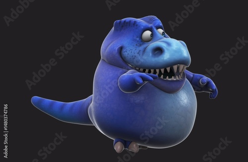 Fun 3D cartoon dino talking