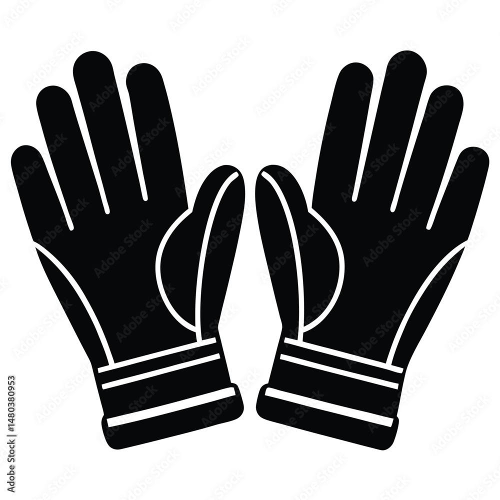 Obraz premium Construction worker element isolated industrial gloves on white background