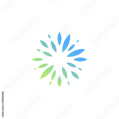 leaf leaves spread natural logo, icon, business luxury, beauty, fashion