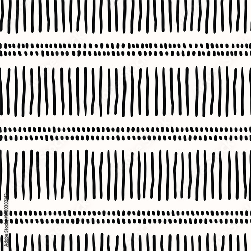 Dotted lines texture Black and white hatching doodle organic shapes. random strokes Fashion retro print design