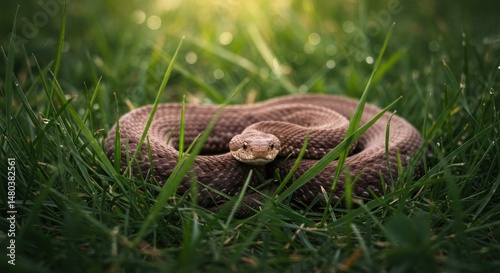 Snake in Grass Photo