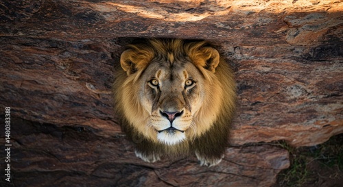 Lion Peeking, Photos