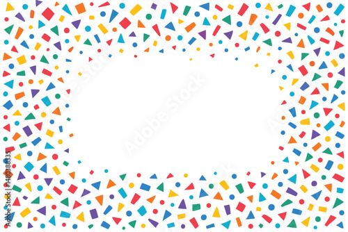Geometric Confetti Rectangle Frame

