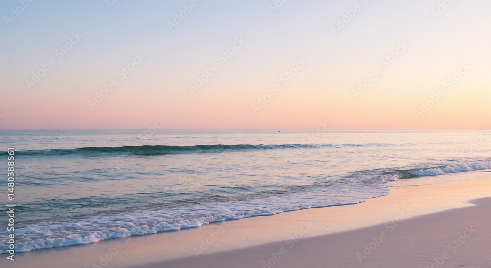 Obraz premium Peaceful Pastel Beachscape