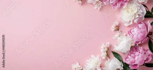 Beautiful Pink and White Peony Flowers Arrangement