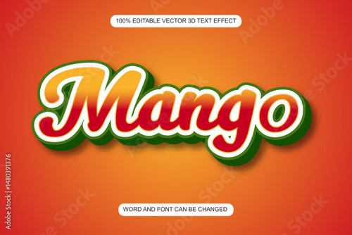 mango 3d editable text design