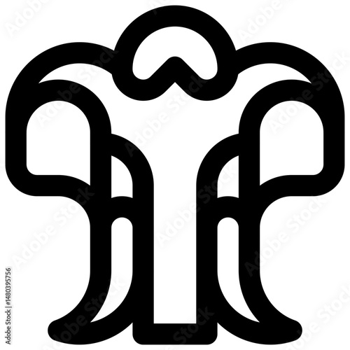 Mammoth. Editable stroke vector icon.