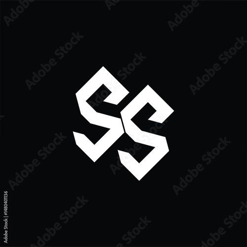 Simple and modern flat style logo with the letters SS. Clean, minimalist design ideal for branding, corporate identity, and business use.