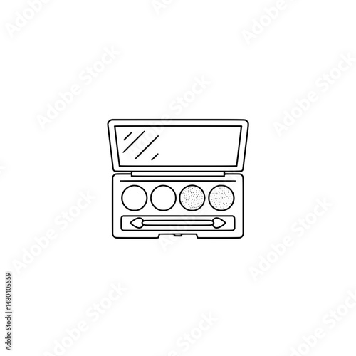 Eyeshadow palette icon representing beauty products and makeup concepts