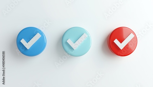 Free Download Check Mark And X Symbols For Voting, Circle Yes And No Buttons, Check Boxes, And Tick Marks On A White Background. - GFXLoad