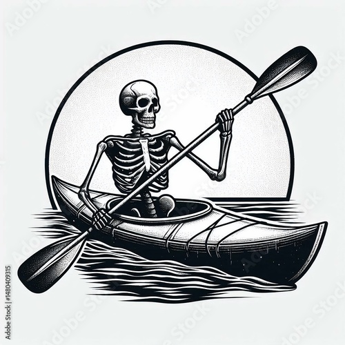 Skeleton Kayaking Through the Dark A Grim Ride