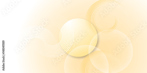 Soft abstract background with overlapping translucent white circles on a warm beige gradient. Abstract background with soft, overlapping circles in cream and peach tones. stripe line art design.