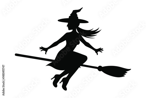 witch on a broom