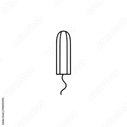Tampon icon representing feminine hygiene products and personal care concepts