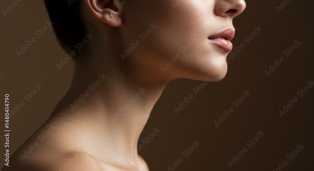 Fototapeta premium Elegant female silhouette highlighting beauty and grace in a natural pose