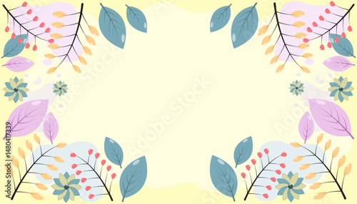 floral background with soft colors