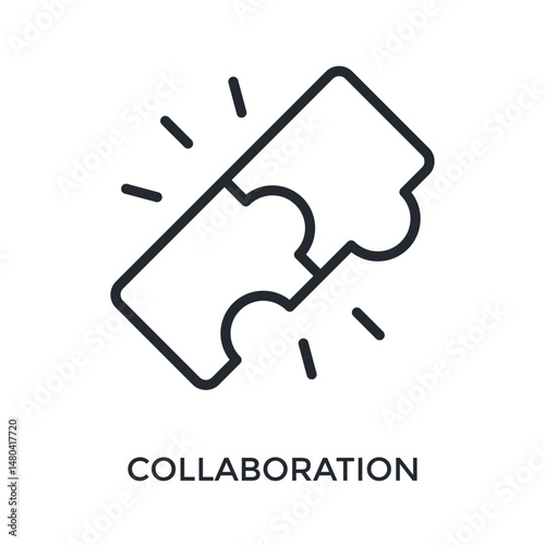 Collaboration Icon Outline Style. Vector Illustration For Graphic Design