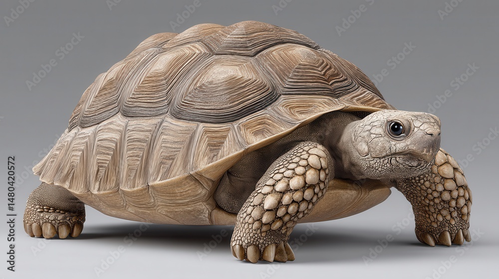 Naklejka premium Unique ocean turtle with intricate shell patterns underwater environment realistic viewpoint for seo impact