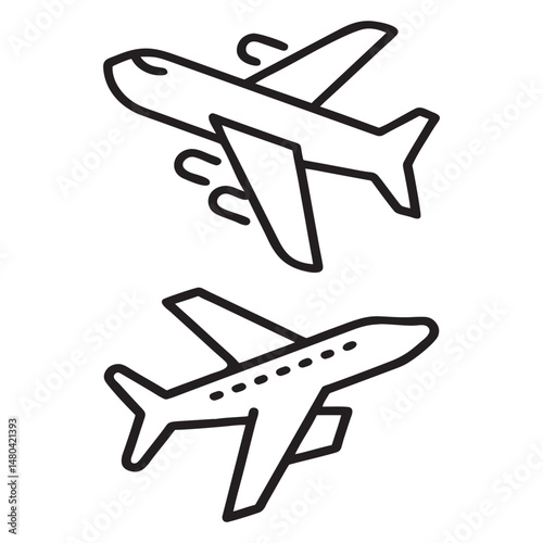vector illustration of a plane icon