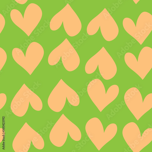 pattern beige hearth with vivid green background