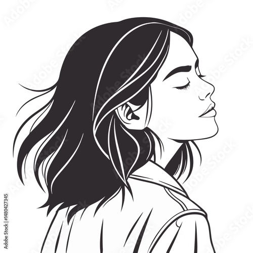girl with long hair