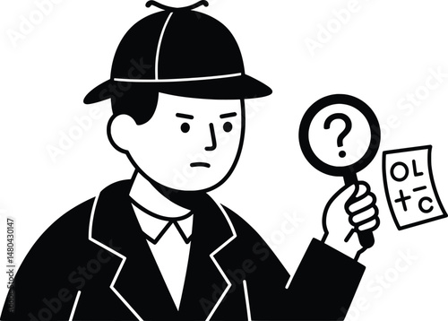 Intriguing Detective Vector Illustration Mystery Solved?