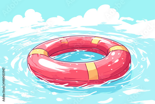 Summer Pool Float in Clear Water
