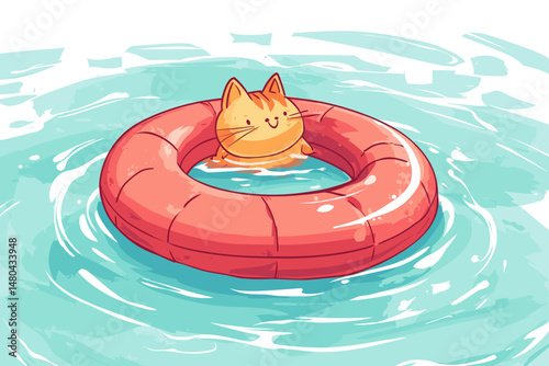 Summer Pool Float in Clear Water