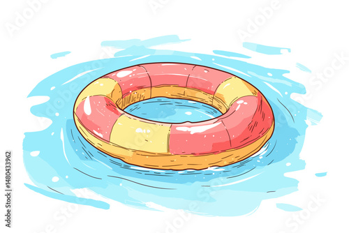 Summer Pool Float in Clear Water