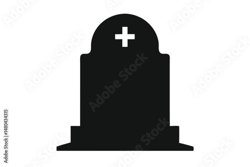 vector illustration of a grave