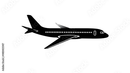 Wallpaper Mural airplane isolated on white Torontodigital.ca