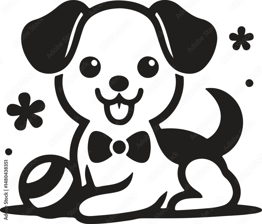 Fototapeta premium Dog silhouette