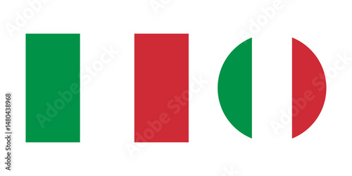 Italy flag. Vector Italian flag.