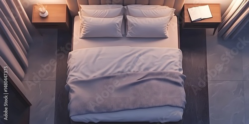 Elegant white Milo Minimalist Bedding Set Featuring Solid Button Accents for a Sleek and Stylish Bedroom Aesthetic
hotel room with bed