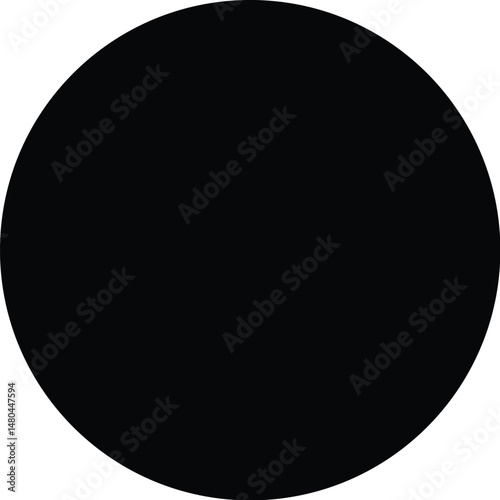 Solid Black Circle Label or Element