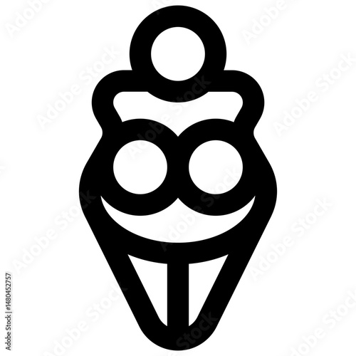 Goddess. Editable stroke vector icon.