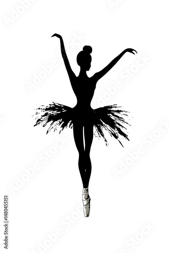 Graceful Ballet Dancer with Dramatic Splash