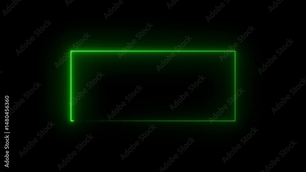 Glowing line frame web neon box pattern. Animated neon glowing frame. empty neon box, empty neon frame on black background. Glowing line frame web neon box pattern. Animated neon glowing frame. empty neon box, empty neon frame on black background.