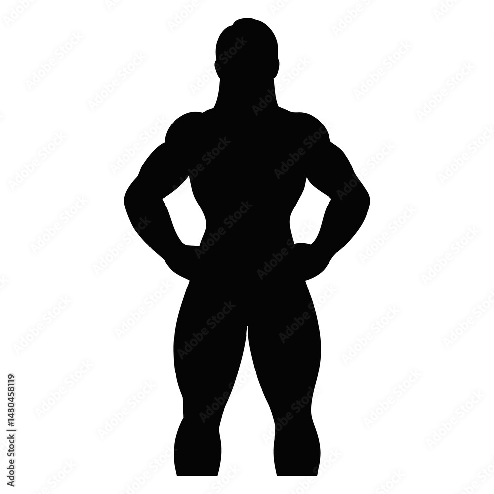 Bodybuilder Icon silhouette picture Bodybuilder Icon silhouette picture